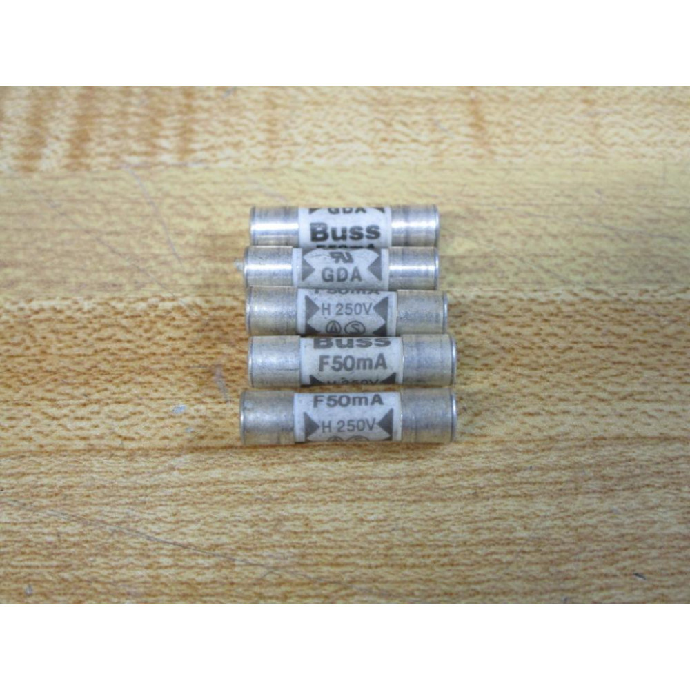 Bussmann GDA 50MA Buss Fuse GDA50MA (Pack of 5) - New No Box