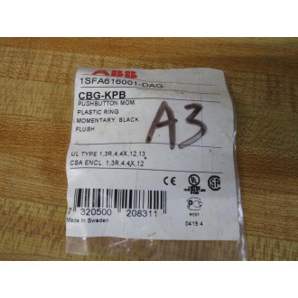 ABB CBG-KPB Momentary Flush Pushbutton 1SFA616001-DAG - New No Box