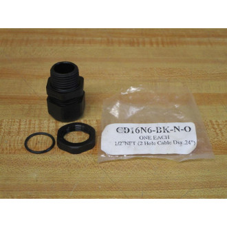 Hummel CD16N6-BK-N-O Strain Relief Fitting CD16N6BKNO