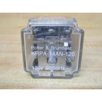 Potter & Brumfield KRPA-14AN-120 VAC Relay KRPA-14AN-120V - Used