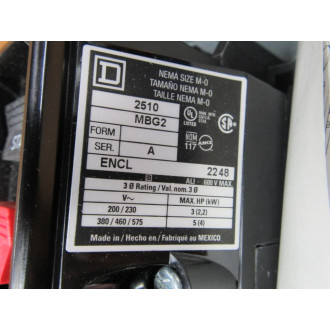 Square D 2510 MBG2 Starter 2510MBG2