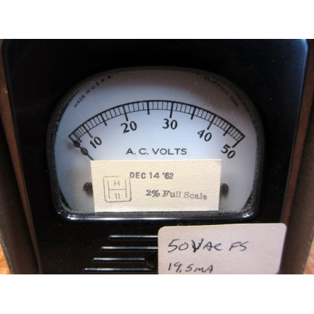 Triplett 337-S Panel Meter 337S 0-50 ACV