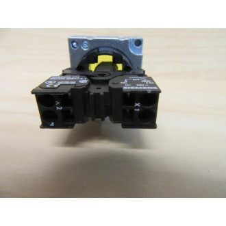 Siemens 3SB3644-6BA30-0CC0 Yellow 3SB36446BA300CC0 w3SB3403-1PA & Base - New No Box