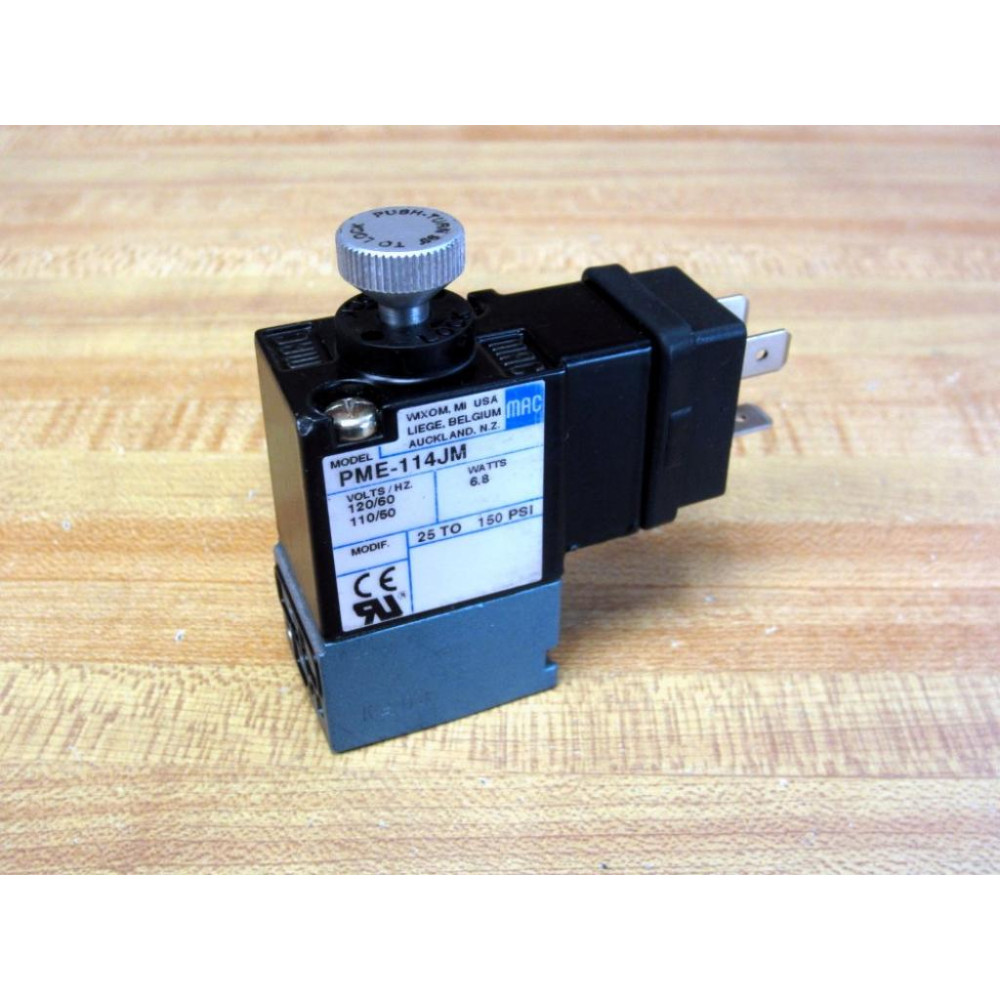 Mac Valves PME-114JM Solenoid Valve PME114JM - New No Box Mac Valves PME-114JM Solenoid Valve PME114JM - New No Box