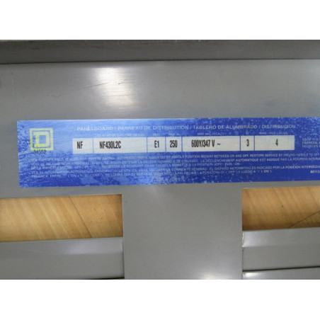 Square D NF430L2C Schneider Electric Panel Board Front Panel Only - Used