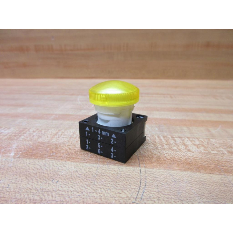 Siemens 3SB3001-6BA30 Furnas Yellow Indicator Light WHolder - New No Box