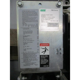 Asco H07ATSA30600N5X0 Automatic Transfer Switch Mounted - New No Box