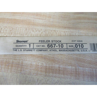 Starrett 667-10 Feeler Stock 66710 (Pack of 4)