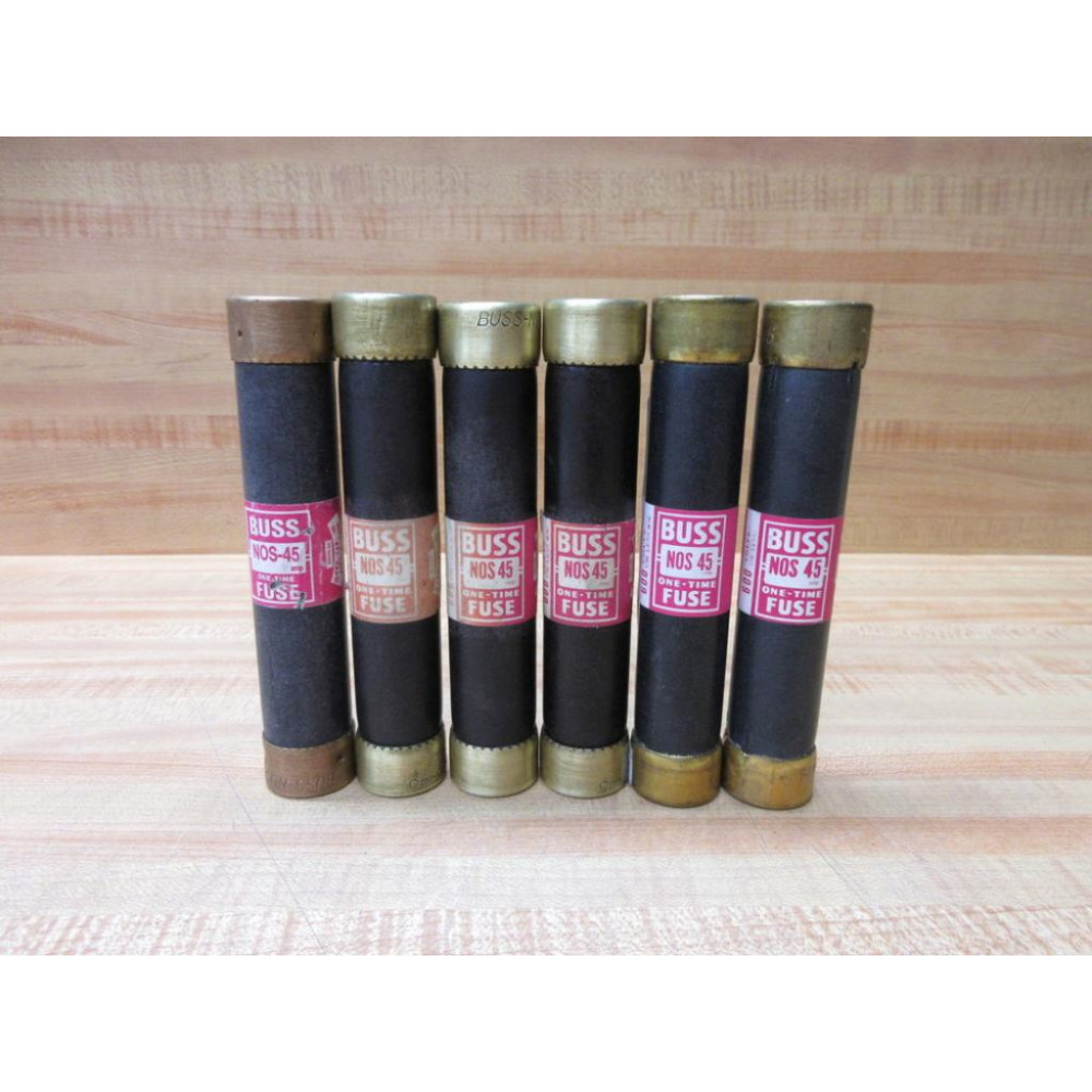 Buss NOS-45 Bussmann Fuse Cross Ref 4XH11 (Pack of 6) - New No Box