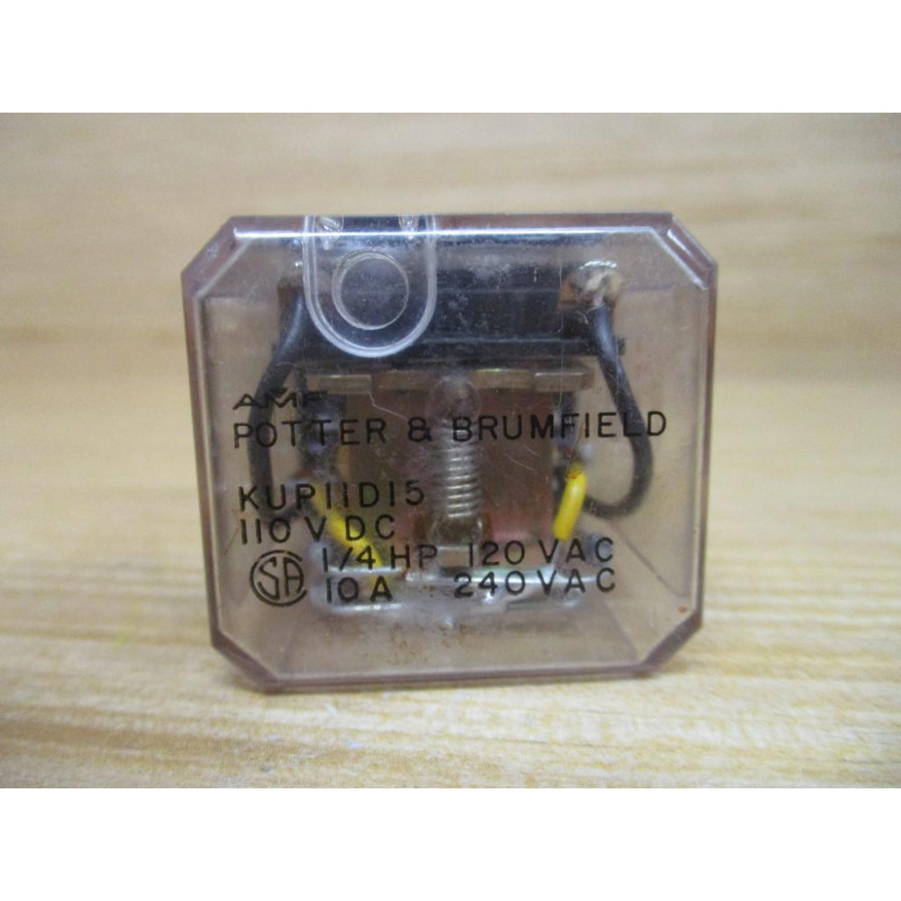 Potter & Brumfield KUP-11D15-110V DC Relay KUP-11D15-110VDC - Used