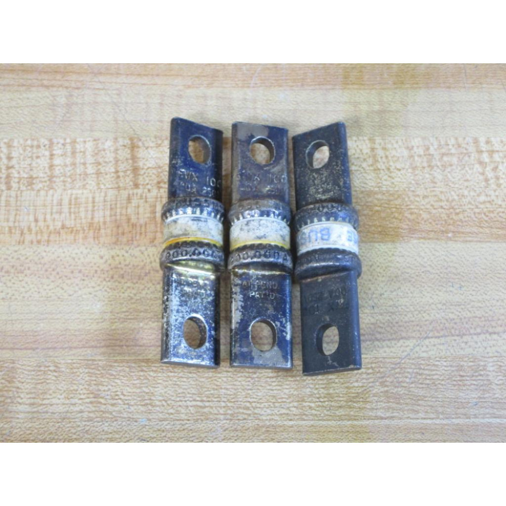 Bussmann FWX-100 Eaton, Cooper 100A Fuse FWX100 (Pack of 3) - Used