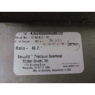 Stober K302AGD0460MT20 Servofit Precision Gearhead 46.23 - Used
