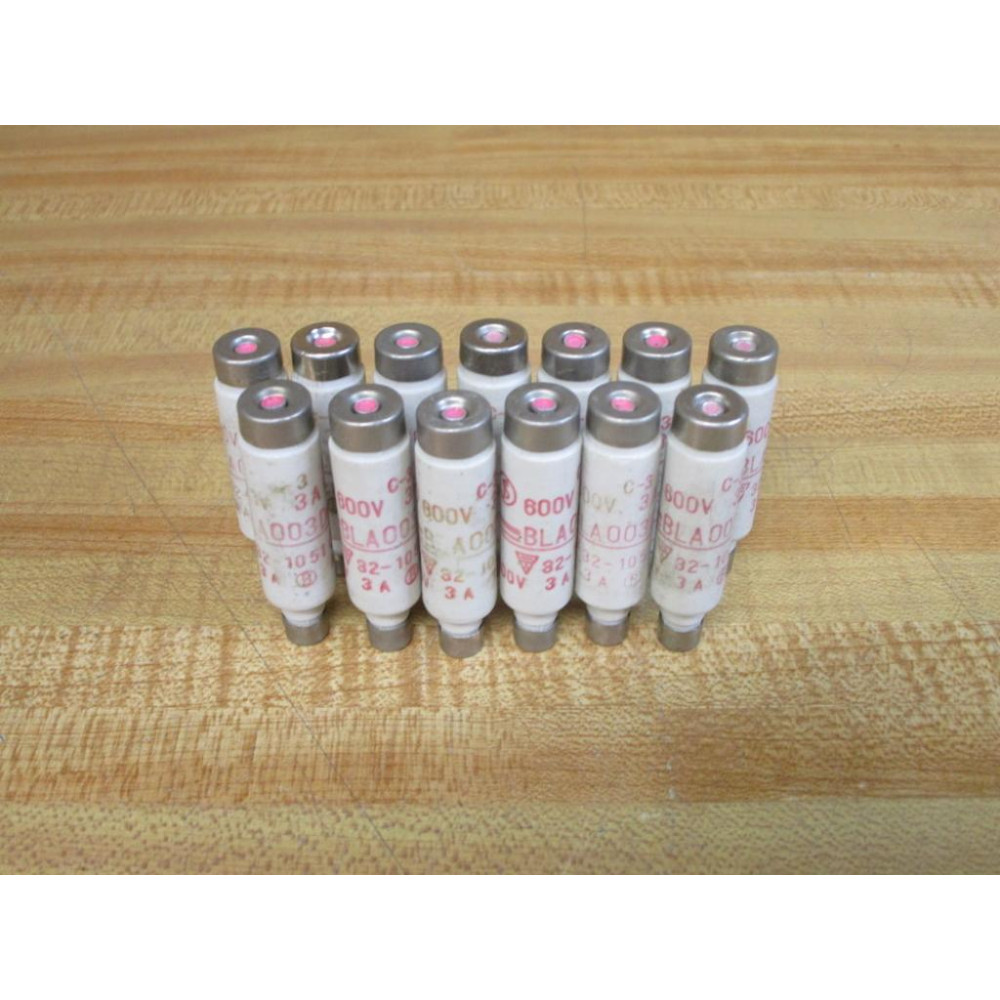 Fuji Electric BLA003D 3A Fuse (Pack of 13) - New No Box