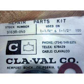 Cla-Val 91698-04D 1-14" & 1-12" Valve Repair Kit 9169804D