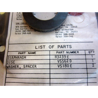 Cla-Val 91698-04D 1-14" & 1-12" Valve Repair Kit 9169804D