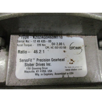 Stober K202AG0460MT10 Servofit Precision Gearhead - Used