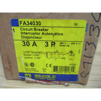 Square D FA34030 30A Molded Case Circuit Breaker