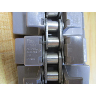 Rexnord 1873SG Table Top Chain 114-676 7-12' Length WBumpers - New No Box