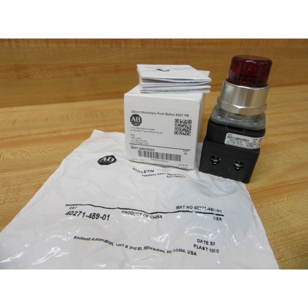 Allen Bradley 800T-QBH2RD2 Button 800TQBH2RD2 W800TC-N374, 800T-XD2 Allen Bradley 800T-QBH2RD2 Button 800TQBH2RD2 W800TC-N374, 800T-XD2