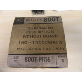 Allen Bradley 800T-PB16B Push Button 800TPB16B Series B