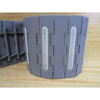 Rexnord REX 821 Table Top Chain 821 Gray WGrippers, 10' Length - Used