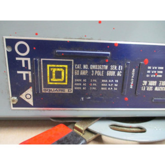 Square D QMB-362-TW Fusible Panel Board Switch QMB362TW - Used