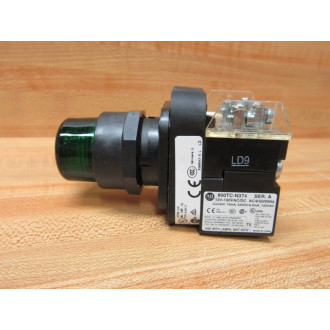 Allen Bradley 800H-QRBH2G Push Button 800HQRBH2G W800TC-N374, 800T-XA