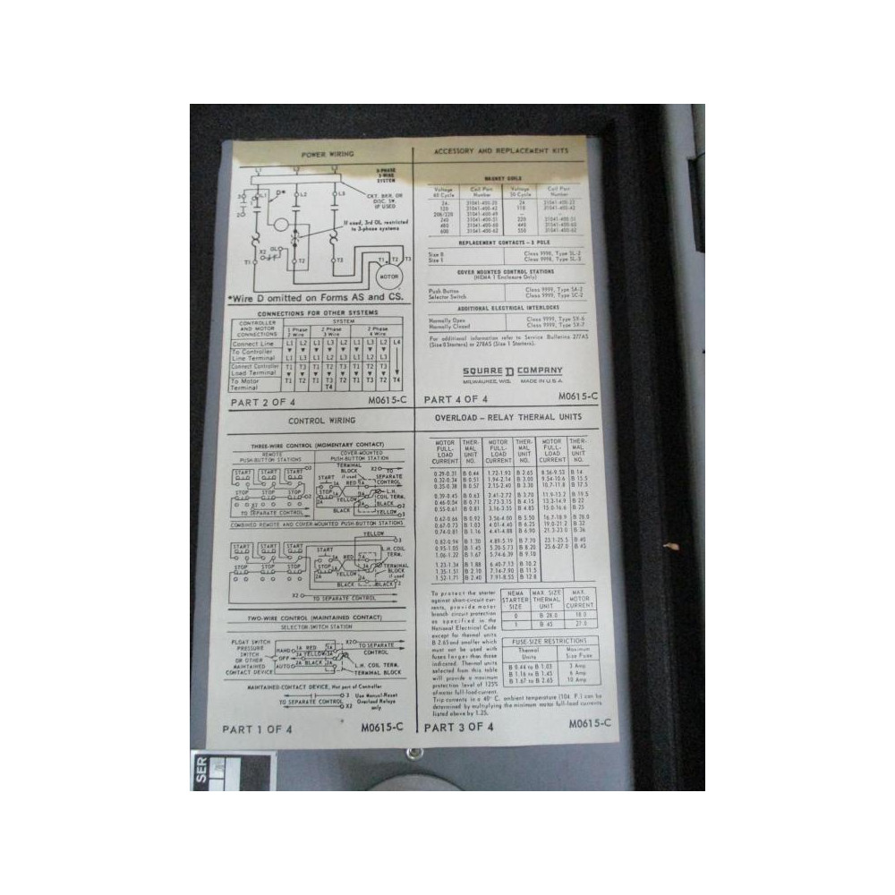 Square D 8536-SBA-2 Motor Starter 8536-SBA-2-S Enclosure Only - New No Box