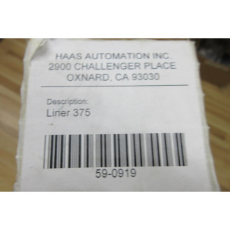 Haas Automation 59-0919 Spindle Sleeve Liner 375