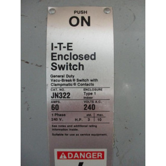ITE JN322 Siemens Enclosed Switch - Used
