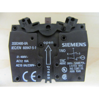 Siemens 3SB3400-0A Contact Block 3SB34000A (Pack of 10)