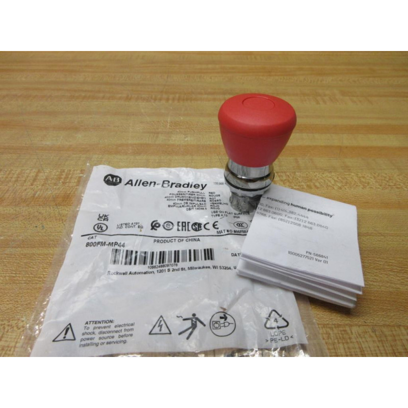 Allen Bradley 800FM-MP44 40 MM Mushroom Head