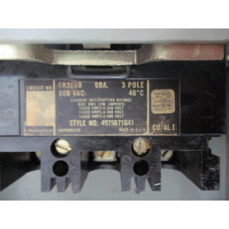 Westinghouse IBP-FB Bus Duct Circuit Breaker 2528D30G01 60A Breaker - Used