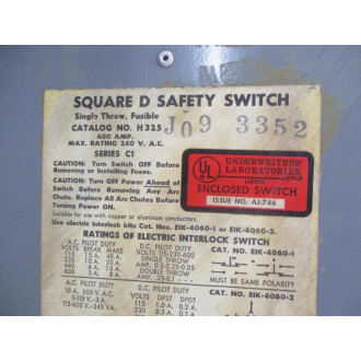 Square D H325 Safety Switch - Used