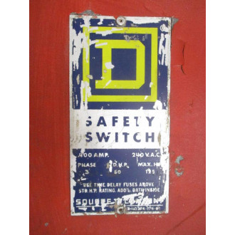 Square D H325 Safety Switch - Used