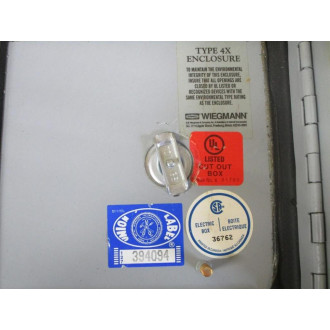 Wiegmann 36762 Hubbell Box K 01700 6x6x4 Inches - Used