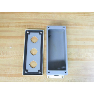 Hoffman E-3PB 3 Hole Pushbutton Enclosure 58030 Beige - Used