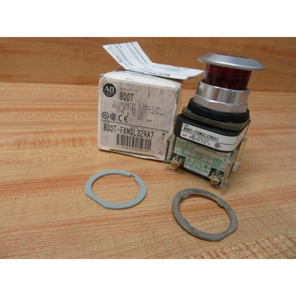 Allen Bradley 800T-FXMQL32RA7 Red Button