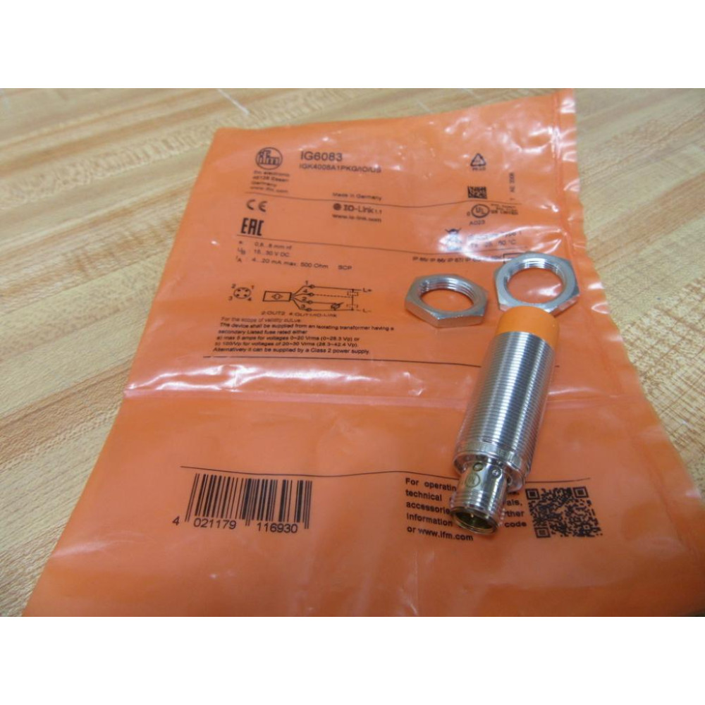 IFM Efector IGK4008A1PKGIOUS Inductive Analog Sensor IG6083
