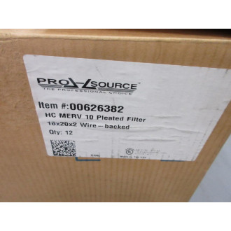 Pro-Source 00626382 MERV Pleated Filter 16x20x2 (Pack of 12)