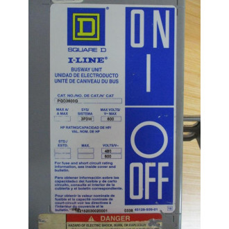 Square D PQ3603G I-Line Busway Unit W Fuses & Pilot Lights - New No Box