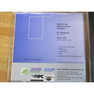 Siemens S79220-A7270-F000-01 Simatic Software 6GK1704-0AA07-3AA0 - New No Box