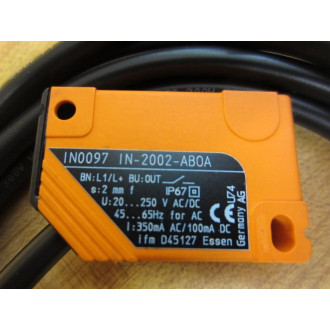IFM Efector IN0097 Inductive Sensor IN-2002-AB0A - New No Box