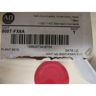 Allen Bradley 800T-FX6A Button