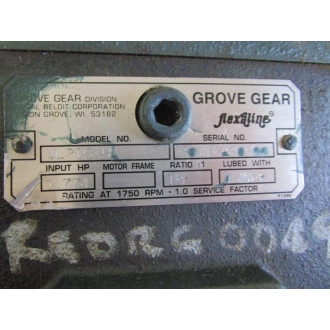 Grove Gear VL215-5 Flexaline Worm Gear Reducer VL215 - Used