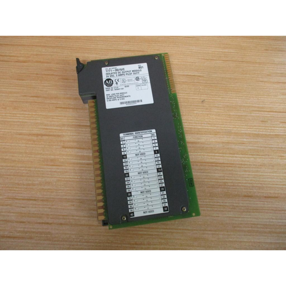 Allen Bradley 1771-OQ16 OP Module Ser.C, Rev. B01,96339471 B01 - New No Box Allen Bradley 1771-OQ16 OP Module Ser.C, Rev. B01,96339471 B01 - New No Box