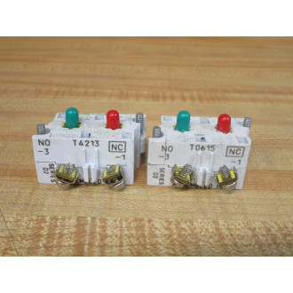 Cutler Hammer 10250T1 Contact Block 10250T91000T Grey 1N.O 1N.C (Pack of 2) - Used