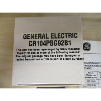 General Electric CR104PBG92B1 Push Button GE