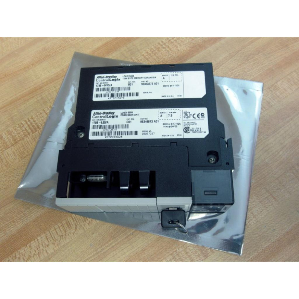 Allen Bradley 1756-L55 ProcessorMemory Module 1756-M13 - Used