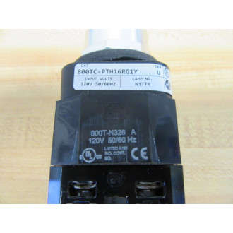 Allen Bradley 800TC-PTH16RG1Y Pilot Light Switch - New No Box